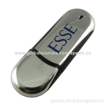 Metal USB Flash Drive, Customized Packaging Types/Logos Accepted, 256MB to 32GB Capacity